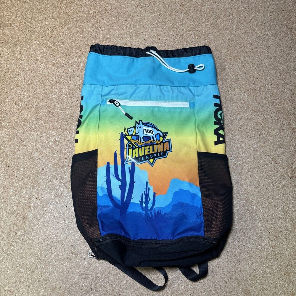 Hoka Gradient Backpack Cinch Top Lightweight Shoe Bag Javalina Jundred